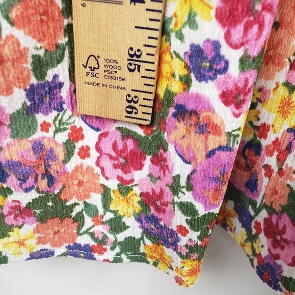 NWOT Cato Orange Multicolored Puff Short Sleeve Dress Sz XL - Picture 9 of 12